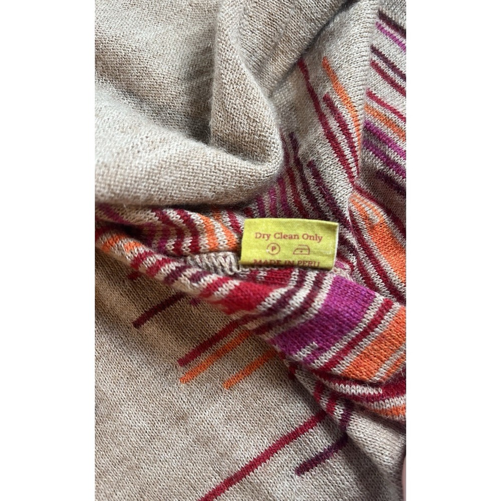 KUNA Baby Alpaca Multi Color Sweater Made In Peru Size Medium Luxe - Picture 5 of 8